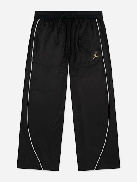 Jogging fille en velours Bleu ciel+Noir 4 - vertbaudet enfant 