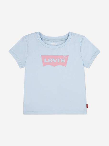 T-shirt fille manches courtes Bleu clair+Rouge 1 - vertbaudet enfant 