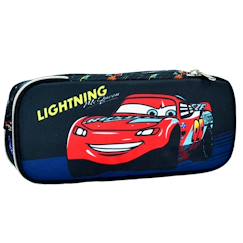 Jouet-Matériel scolaire-Trousse gim cars lightning en textile 2 compartiments