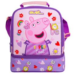Puériculture-Sac goûter isotherme peppa pig love 24 cm sac déjeuner