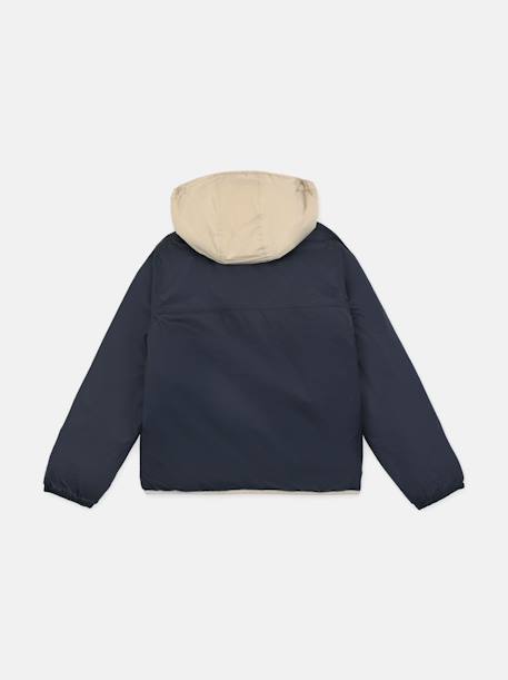 Blouson à capuche Bleu foncé / ecru 2 - vertbaudet enfant 
