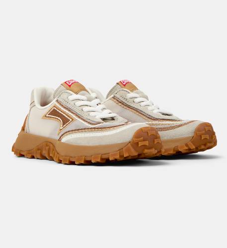 Baskets cuir drift trail kids twins Beige clair 2 - vertbaudet enfant 