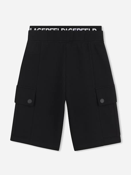 Bermuda garçon taille élastique Noir 1 - vertbaudet enfant 