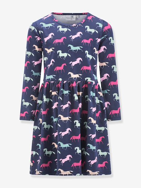 Robe avec chevaux fille Happy Girls marine 1 - vertbaudet enfant 
