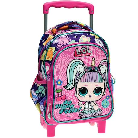 Fille-Accessoires-Sac à dos à roulettes maternelle - imprimé licorne - lol surprise