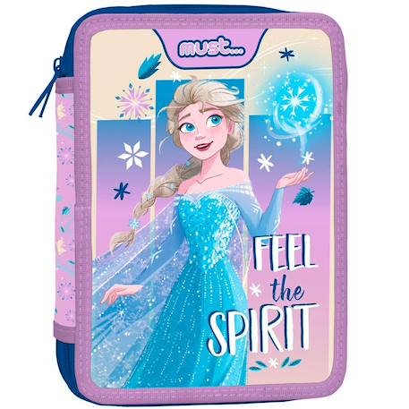 Trousse garnie 2 compartiments la reine des neiges 21 cm - reine_des_neiges Bleu / bleu / ciel / bleu 1 - vertbaudet enfant 