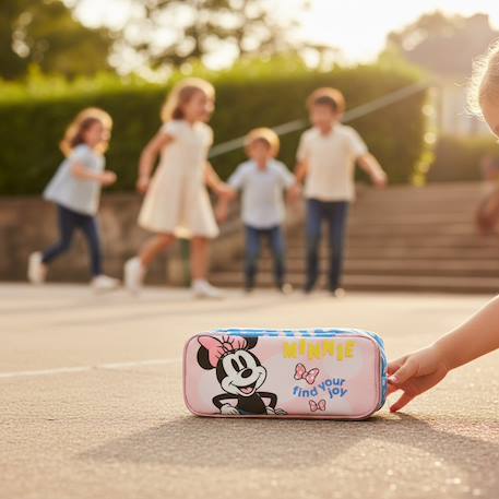 Trousse scolaire minnie imprimée find your joy Blanc / rose / bleu 2 - vertbaudet enfant 