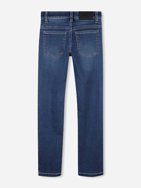 Jean garçon coupe slim Bleu foncé 2 - vertbaudet enfant 