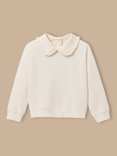 Fille-Pull, gilet, sweat-Sweat-Sweat fille col volanté