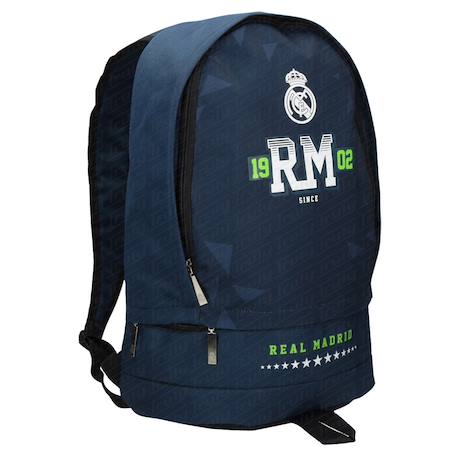 Sac à dos scolaire real madrid en tissu aspect tissé Bleu marine 1 - vertbaudet enfant 