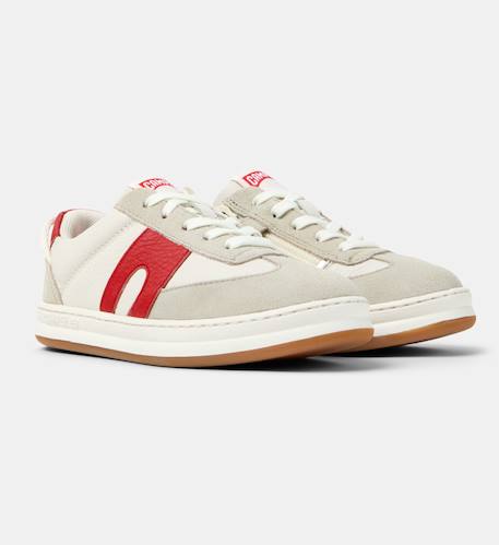 Baskets garçon cuir RUNNER FOUR KIDS Blanc beige bleu+Blanc beige rouge 7 - vertbaudet enfant 
