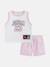 Ensemble fille 2 pièces Rose / blanc 1 - vertbaudet enfant 