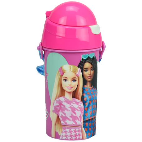 Gourde enfant barbie best friends 500 ml pvc – sangle amovible Rose 1 - vertbaudet enfant 