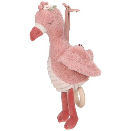 Peluche musicale à suspendre flamant rose safari friends Rose, blanc cassé 2 - vertbaudet enfant 