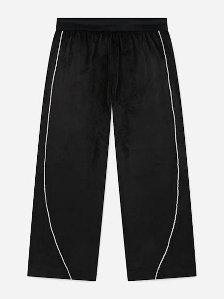 Jogging fille en velours Bleu ciel+Noir 5 - vertbaudet enfant 