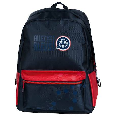 Sac à dos scolaire haut de gamme allez les bleus 42 cm Bleu / rouge / noir 1 - vertbaudet enfant 