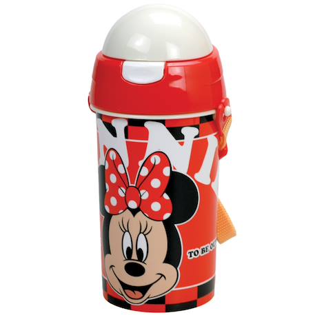 Gourde minnie perfect day 500 ml pvc - sangle amovible Noir / rouge / blanc 1 - vertbaudet enfant 