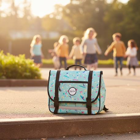 Cartable rip curl en textile à motifs 34 cm Bleu clair 2 - vertbaudet enfant 
