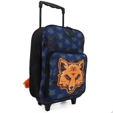 Sac à dos trolley cmp motif renard en tissu imprimé Bleu marine 1 - vertbaudet enfant 