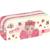 Trousse rectangulaire must team pretty girl à 2 compartiments zippés Blanc / blanc / noir 1 - vertbaudet enfant 