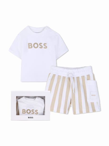 Ensemble garçon en coffret Beige 1 - vertbaudet enfant 