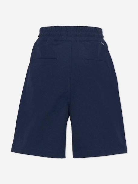 Bermuda garçon taille élastique Bleu foncé 2 - vertbaudet enfant 