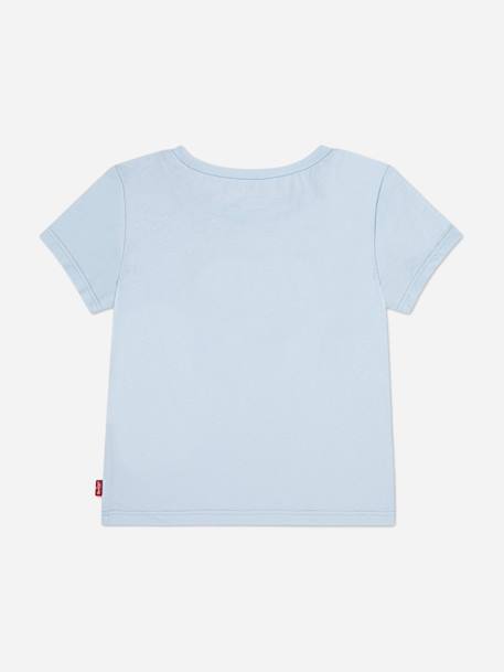 T-shirt fille manches courtes Bleu clair+Rouge 2 - vertbaudet enfant 
