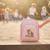 Sac à dos imprimé chiot en tissu synthétique avec piping pailleté kidabord Rose clair 2 - vertbaudet enfant 
