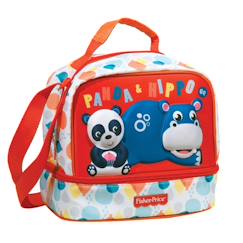 Puériculture-Sac gouter fisher price panda & hippo 21 cm - sac déjeuner