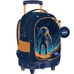 -Sac à dos trolley 3 compartiments zippés 45 cm nasa astronaut lune