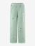 Pantalon en velours côtelé avec fleurs fille Happy Girls vert sauge 1 - vertbaudet enfant 