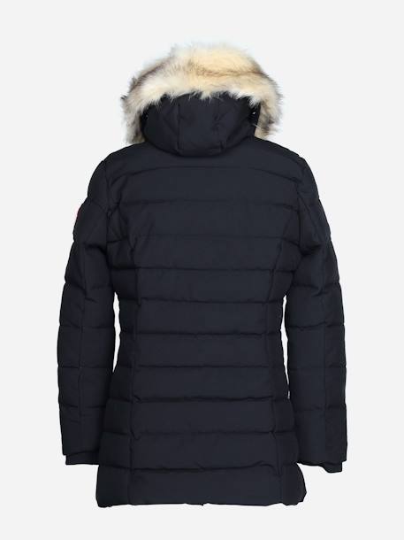 Parka fille matelassée Bleu foncé+Noir 5 - vertbaudet enfant 