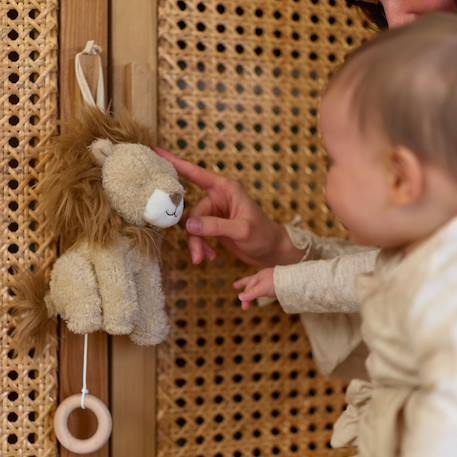 Peluche musicale à suspendre lion safari friends Beige, marron 2 - vertbaudet enfant 