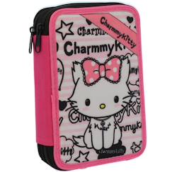 Trousse zip rectangulaire charmmy kitty gothique 18 cm à 2 compartiments  - vertbaudet enfant