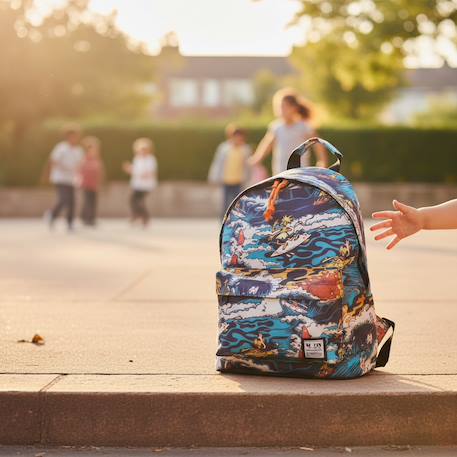 Sac à dos maternelle mini dome – 33x20x10 cm Bleu+Multicolore 2 - vertbaudet enfant 