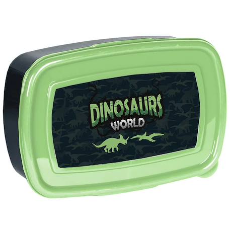 Boîte à lunch enfants dinosaur world 750 ml anti-fuites bpa free Vert clair 1 - vertbaudet enfant 