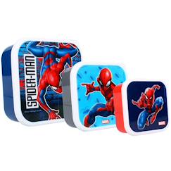 Puériculture-Boîte repas enfant 3 en 1 en pvc spider-man – 3 compartiments – marvel