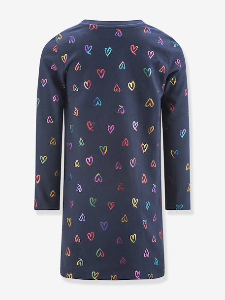 Robe avec cœurs et cupcake fille Happy Girls marine+rose bonbon 2 - vertbaudet enfant 