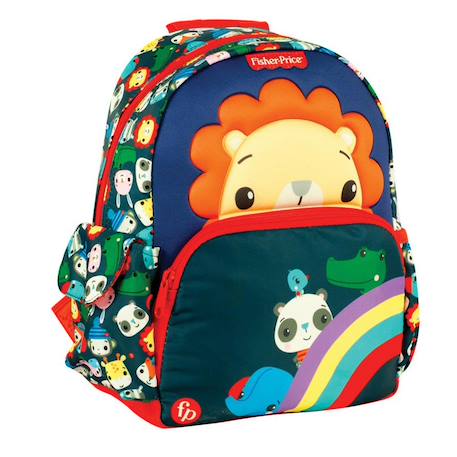 Garçon-Sac à dos lion pour maternelle 30 cm – animaux à fermeture zippée fisher-price