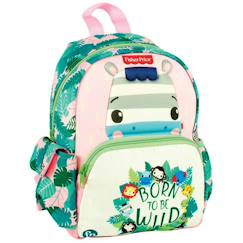 -Sac à dos maternelle zèbre en tissu doux fisher-price