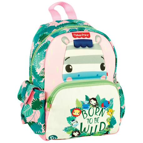 Fille-Accessoires-Sac à dos maternelle zèbre en tissu doux fisher-price