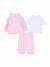 Ensemble fille 3 pièces Rose / blanc 6 - vertbaudet enfant 