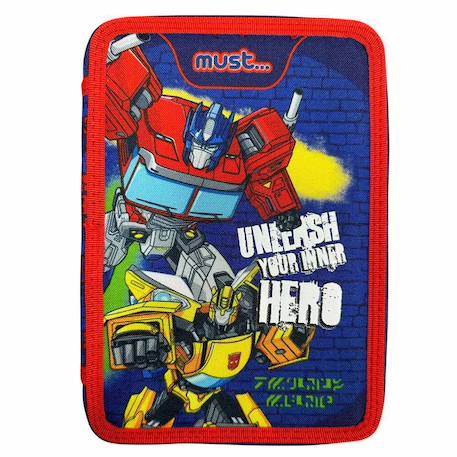 Fille-Accessoires-Trousse double-étage textile avec accessoires transformers