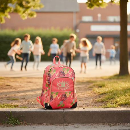 Sac à dos 2 compartiments camps united eye imprimé floral 42 cm Rose 2 - vertbaudet enfant 