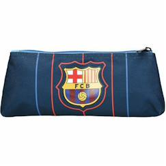Jouet-Matériel scolaire-Trousse plate tissu synthétique à rayures fc barcelone