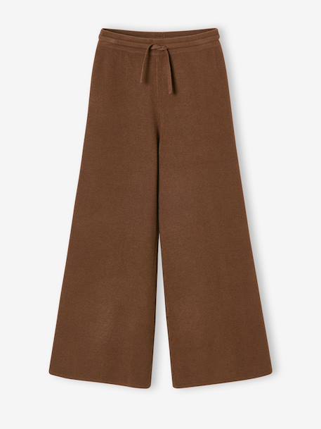 Pantalon large fille chocolat 1 - vertbaudet enfant 