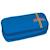 Trousse 2 compartiments zippés nba basket warriors golden states 21 cm Bleu 1 - vertbaudet enfant 