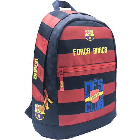Sac à dos scolaire rayures horizontales fc barcelone 45 cm Bleu/jaune/rouge 1 - vertbaudet enfant 