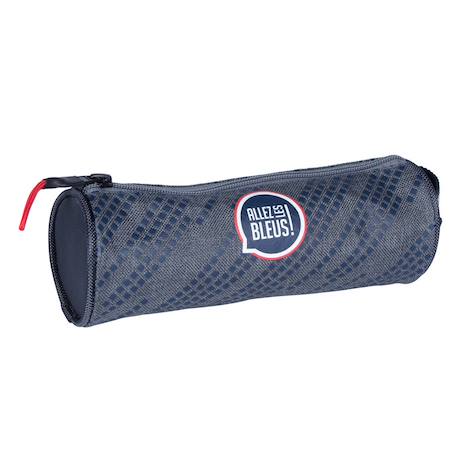 Fille-Trousse ronde polyester motif tissé allez les bleus