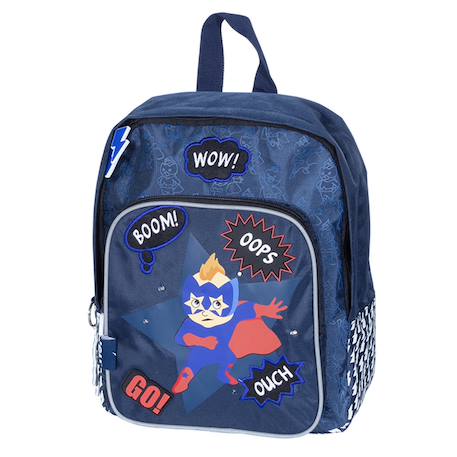 Sac à dos maternelle baby icu hero 30 cm - qualité premium Bleu / rouge / blanc 1 - vertbaudet enfant 